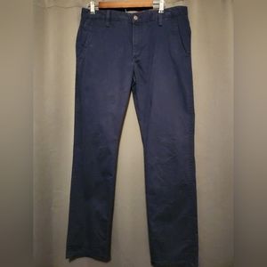 Mens Navy Blue Original Dockers Pants Slim Tappered Fit  34x32